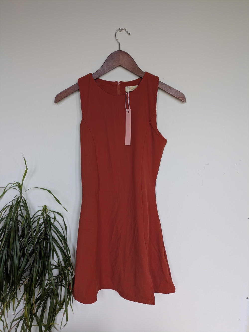 Sleeveless Rust Mini Dress - Brand Unspecified